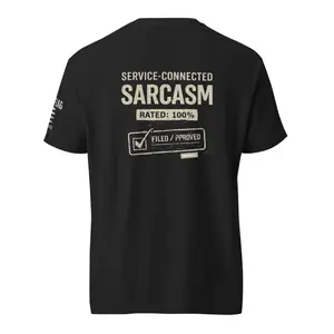 Service Connected Sarcasm Back Print T-shirt - Iron Flag Threads