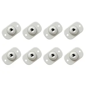 8 Counts Self Adhesive Caster Wheels, Stainless Steel Small Balls, Long-Lasting Use