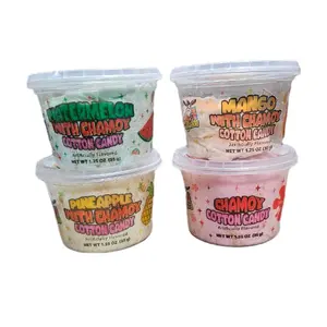 COTTON CANDY WITH CHAMOY - Assorted Flavors, Algodones De Azucar Con Chamoy / 1.25 oz /