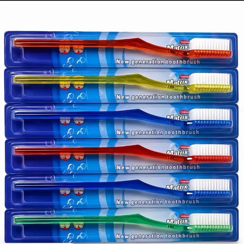 Matrix New Generation Toothbrush - 6-Pack soft toothbrushes for daily Oral Care