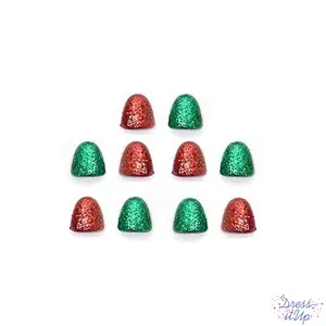 Gumdrops Red Green Food Candy Christmas Themed Buttons