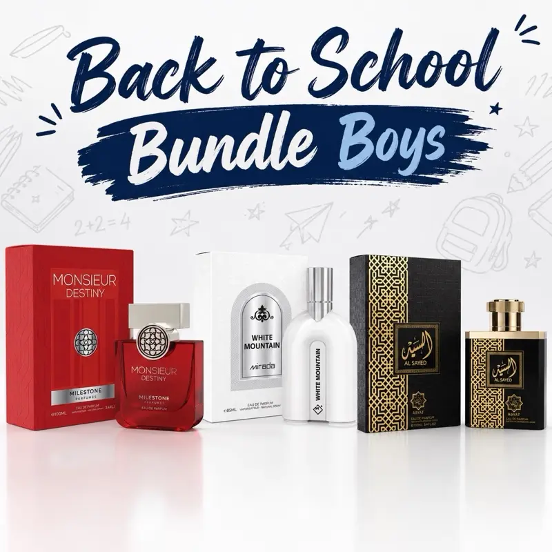 Back To School Bundle Boys - 3pcs- Al Sayed Dubai - White Mountain- Monsieur Destiny -Eau de Parfum 100 ml