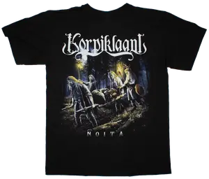 KORPIKLAANI BAND NOITA BLACK T-SHIRT BAND FOLK METAL SHIRT