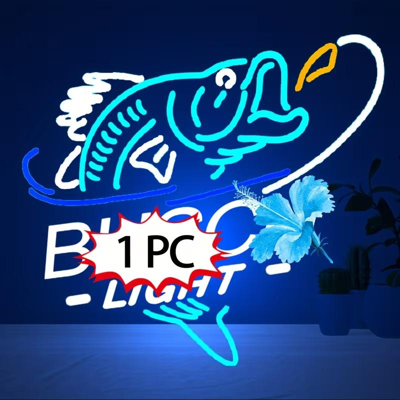 Neon Beer Sign - Commercial Illuminated LED Beer Neon for Man Cave, Party Decorations & Home Bar Wall - USB-Powered, Plastic Fixture, Party Wall Decor