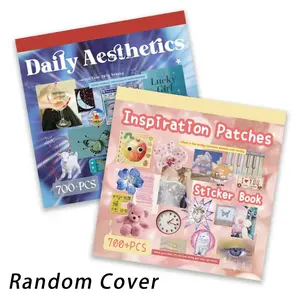 Random Cover Creative Sticker Book, Decal Sticker, 700+ Beautiful & Cute Stickers, Decoration, Art, Craft, Ideal for Diary, Journal, Log Books, Collage Use