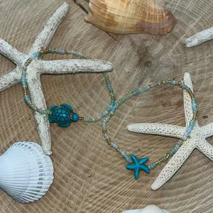 Sea Turtle & Starfish Seed Bead Bracelets