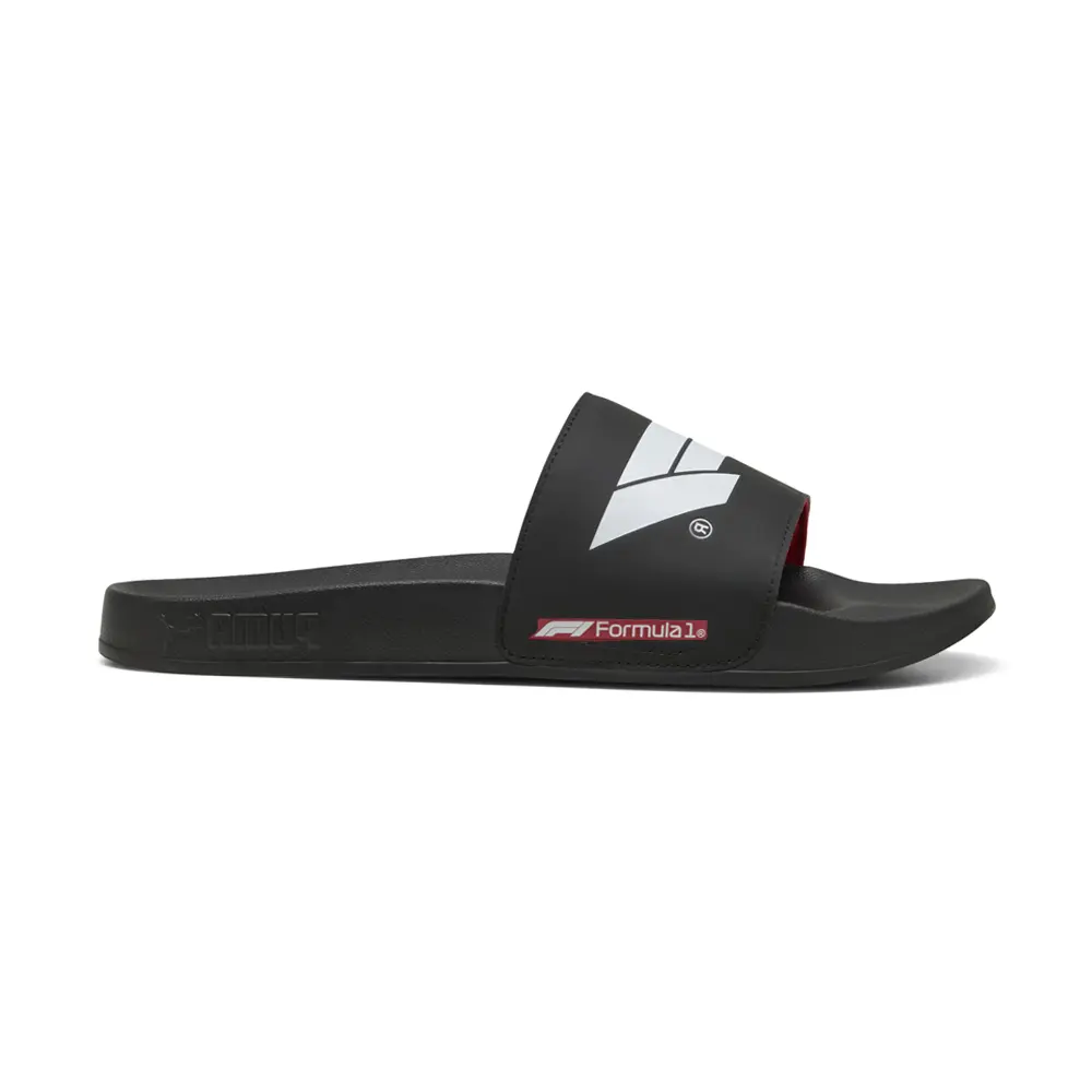 PUMA Mens Formula 1 X Leadcat 2.0 Logo Slide Casual Sandals Casual - Black