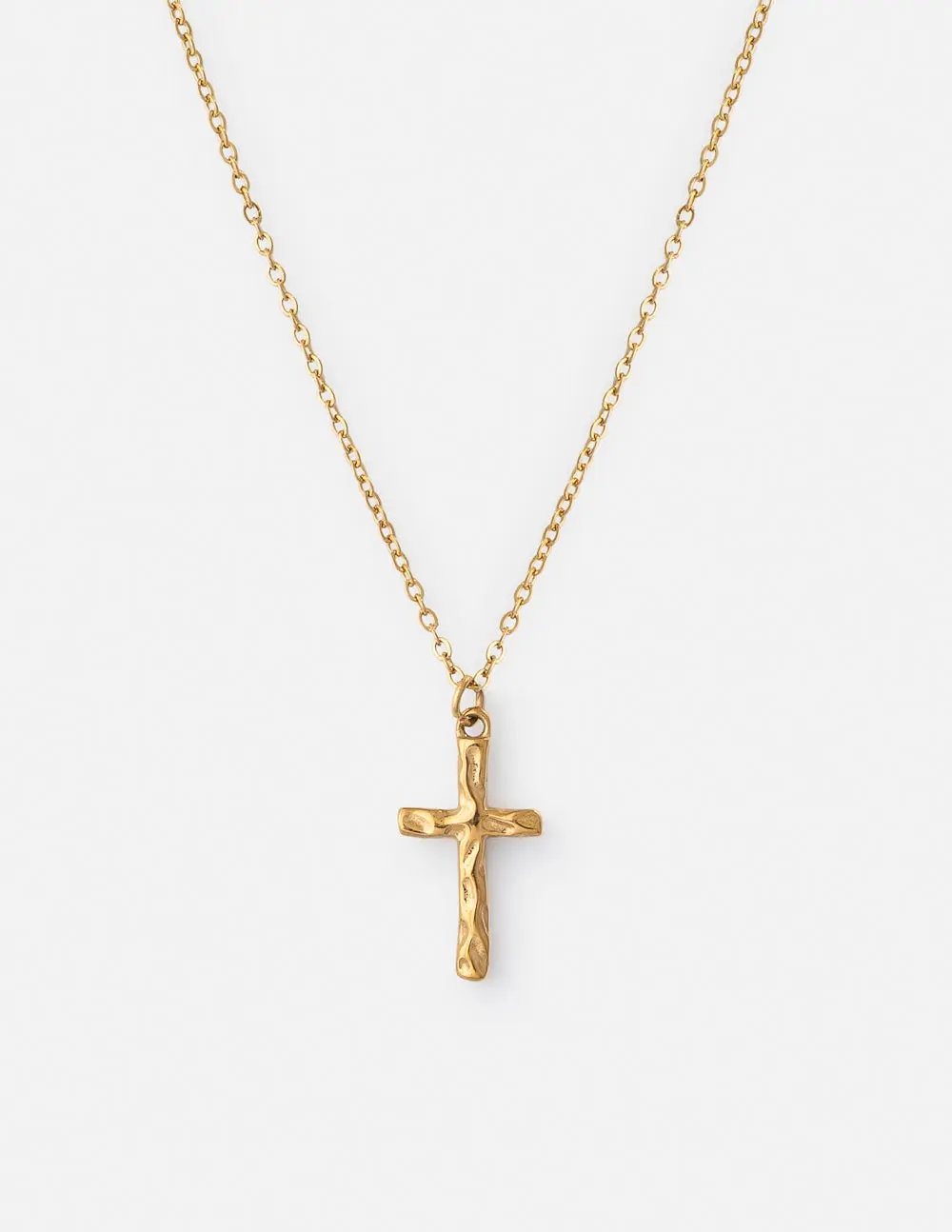 Textured Cross Necklace