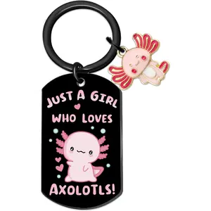 Cute Axolotl Easter Basket Gifts for Girls Women Kawaii Axolotl Keychain Stuff Charms Cute Axolotls Birthday Decorations Gifts for Teen Girls Axolotl Stocking Stuffers Christmas Gift Ideas