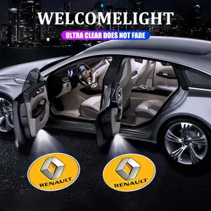 LED Car Door Welcome Light for Renault Clic Megane Trafic Captur Master Logan Kangoo Duster, Car Logo Projector Lights