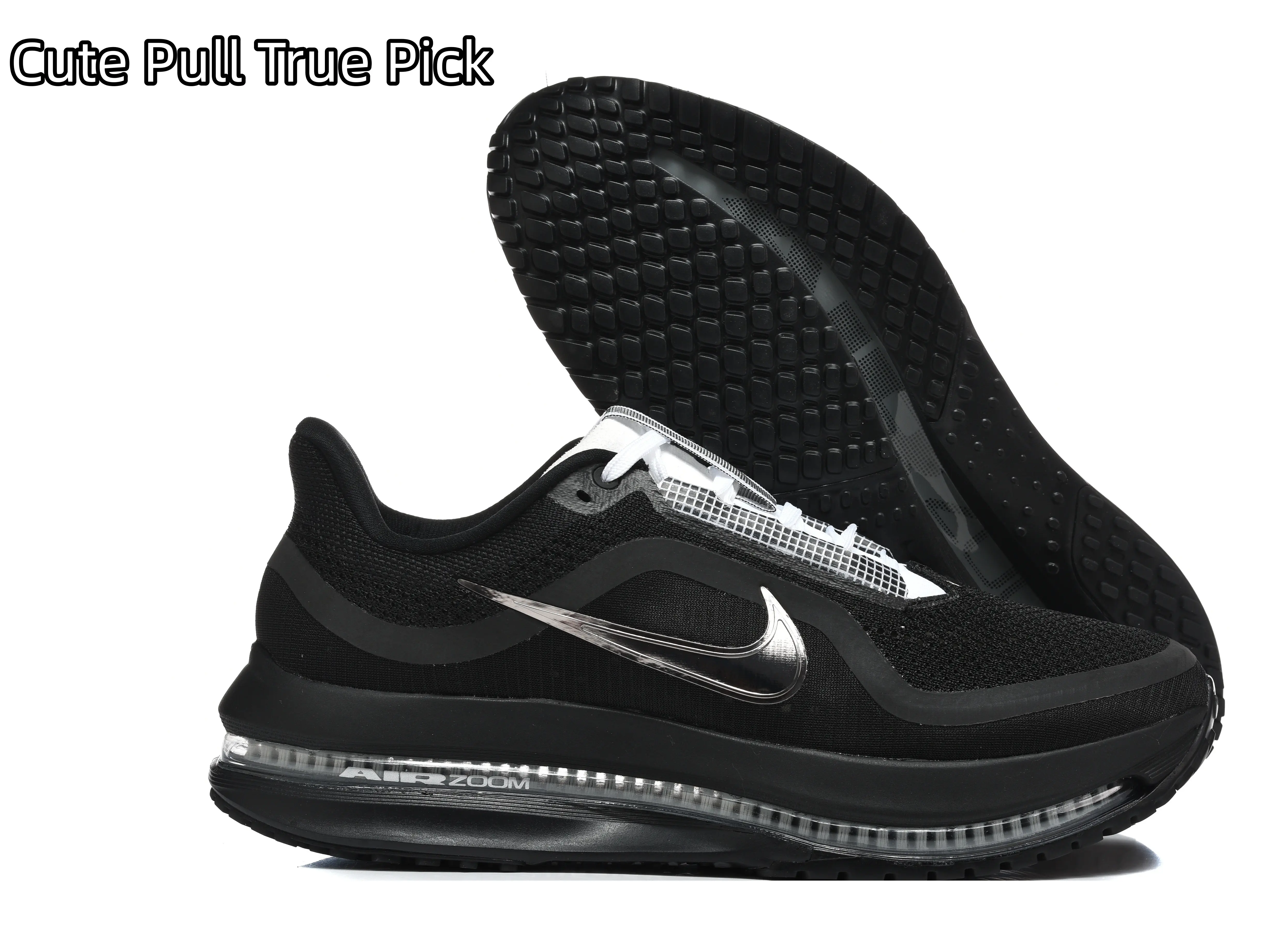 All-Black Performance Sport Footwear | Air Circulation Perforated Mesh Top | Wear Resistant Multi-Terrain Traction Sole | Suitable for Marathon Training & Dark Tone Casual Street Outfits