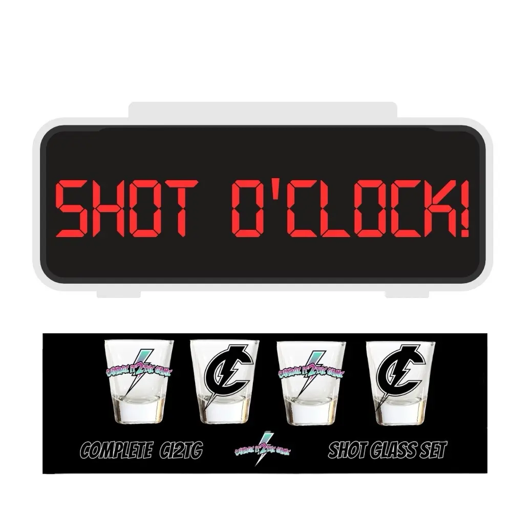 Charge It 2 The Game - 4-Pack Shotglasses for Drinks - Drinkware for Party friend gift Birthday Birthday Sturdy