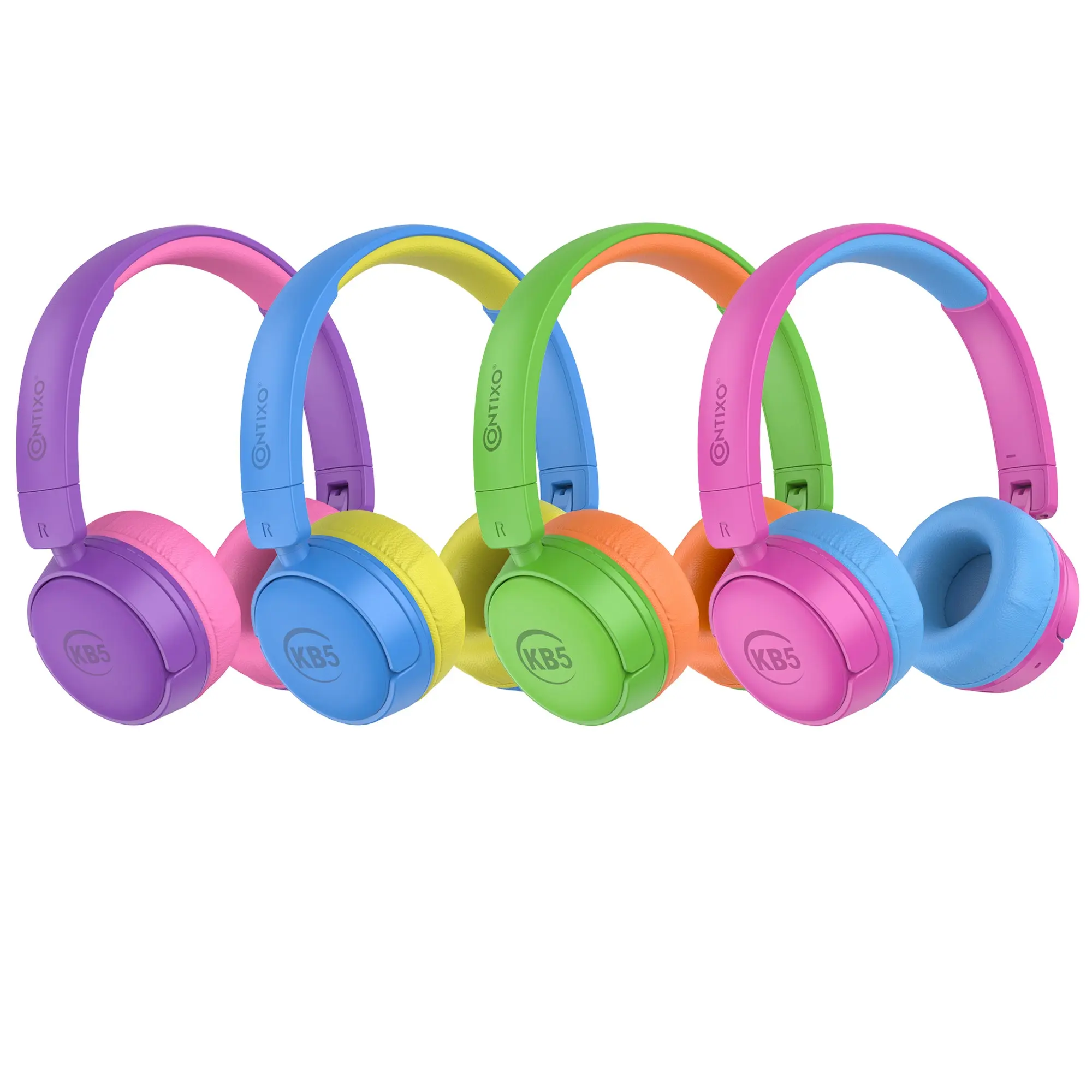 Contixo KB5 Kids Wireless Bluetooth Headphones, Electronic Audio Device with Adjustable Stereo Sound, Foldable
