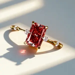 Exquisite Square-Cut Multi-Color Engagement Ring, Cubic Zirconia Women's Wedding Jewelry, Festival & Birthday Gift, Daily Accessory