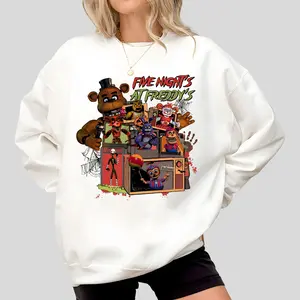 Halloween Freddys  Five Night At Horror Survival Horror Game Crewneck Ultra Soft T-Shirt Sweatshirt Hoodie Womenswear Tops Pullover