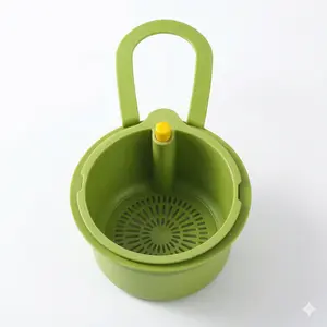 Say Goodbye to Wet Food Mess!  One-Click Dump Strainer Keeps Your Sink Clean.#kitchenhacks #cleantok #kitchenfaves #kitchentools #homecleaning