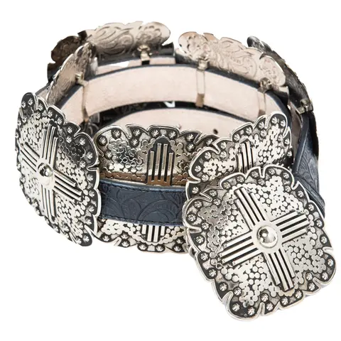 Angel Ranch Women's Women'S 1" Square Concho Leather Belt - Da3660