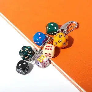 Lucky Dice Cherry Magic 8 Ball Keychain Billiard Ball Star Cherry Bags Charms Cute Y2k Keychain for Women Men