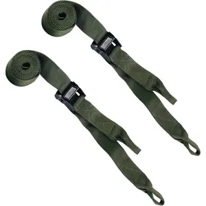 2 Pack 8.5FT Heavy Duty Nylon Straps with Metal Cam Buckle, Outdoor Securing Strap for Tree, Post, Tent, Canopy, Gear Tie Down, Camping, Gardening