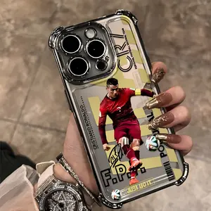 C-cR7-R-Ronaldoes Phone Case Compatible with iPhone 16 15 14 13 12 11 Pro Max X XR XS Max 8 7 Plus Shockproof Transparent Soft Back Cover