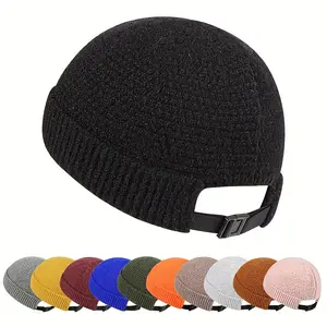 Soft Knit Docker Cap For Winter, Knitted Winter Hats, Brimless Caps
