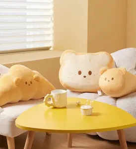 MINISO Toast Plush Pillow – Ultra-Soft Cute Cushion for Bedroom Headboard, Office Naps & Living Room Sofa | Adorable Plush Toy Perfect as Thoughtful Gifts or Cozy Daily Companion for Her