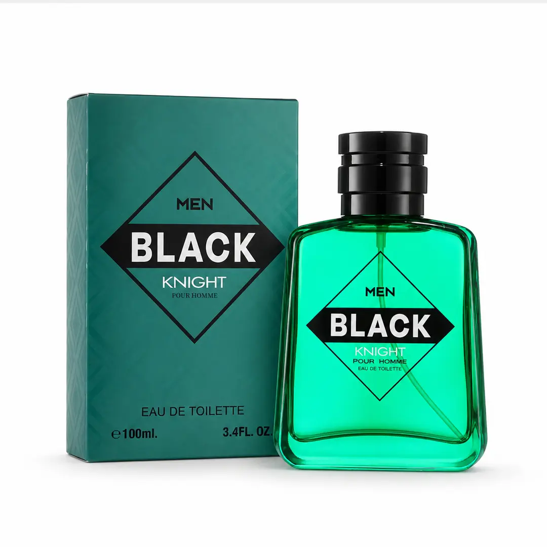 BLACK KNIGHT Men’s Eau de Toilette, 100ml / 3.4 fl oz | Long-Lasting Fresh Woody Citrus Cologne | Daily, Business & Date Night Gift for Him