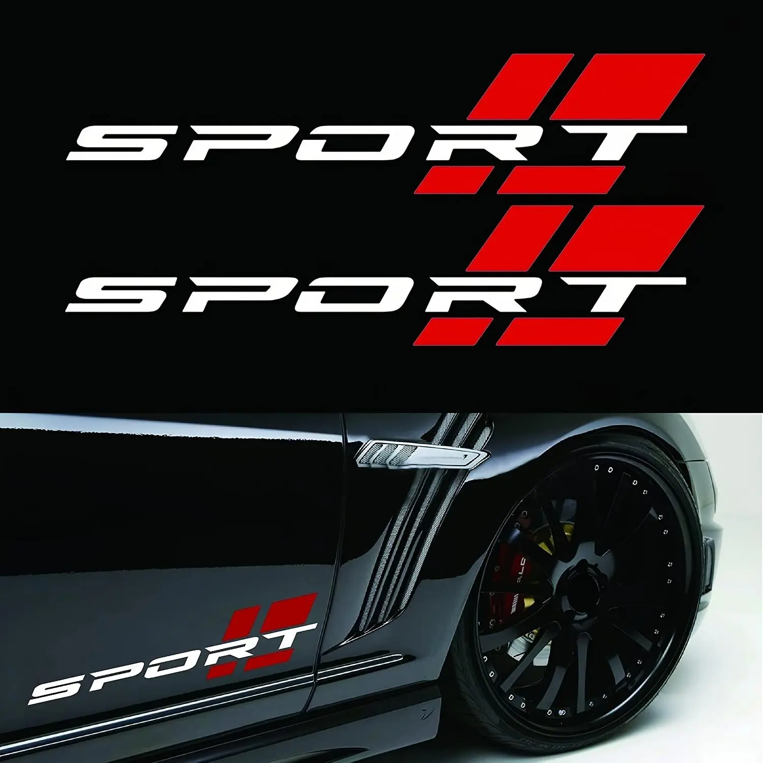 Sports letter stickers, sports logo side panels for cars and trucks, rear luggage compartment stickers, car decorative accessories, Universal Car Sticker, Car Decals, Vehicle Exterior Decoration, Automobile Decals, Automotive Decals, Decals For Vehicles