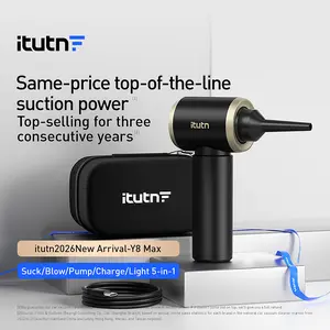 itutn car vacuum/blower Y8-plus, 5-in-1 Mini Vacuum Cleaner Cordless & Air Duster ,18000Pa Powerful Suction, Handheld Portable Vacuum For Car, Home, PC, Keyboard, Desk, Pet Hair Cleaning