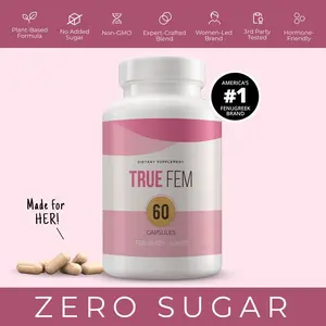 True Fem - 100% Natural 13-in-1 Botanical Supplement with Saw Palmetto & Fenugreek | Vegan, Non-GMO Formula for Women's Hormonal Balance & Daily Wellness Support