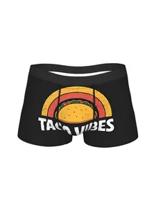 1 piece Novel Taco Vibes Rainbow Underpants Homme Panties Male Underwear Ventilate Shorts Boxer Briefs