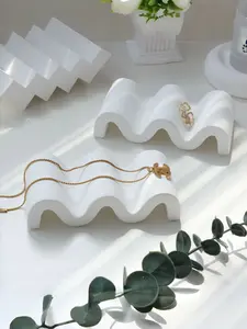 Style Wave Irregular Staircase Plaster Photography Prop, Multi-Use Jewelry Display Stand, Perfect Gift for Valentine's Day