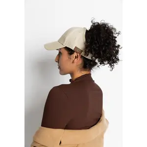 SATIN Curl Cap: KHAKI