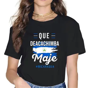 100% Cotton 100% cotton Nicaragua Flag Camiseta Nicaraguan Nicoya Pinoleros Nica T-Shirt women graphic shirts