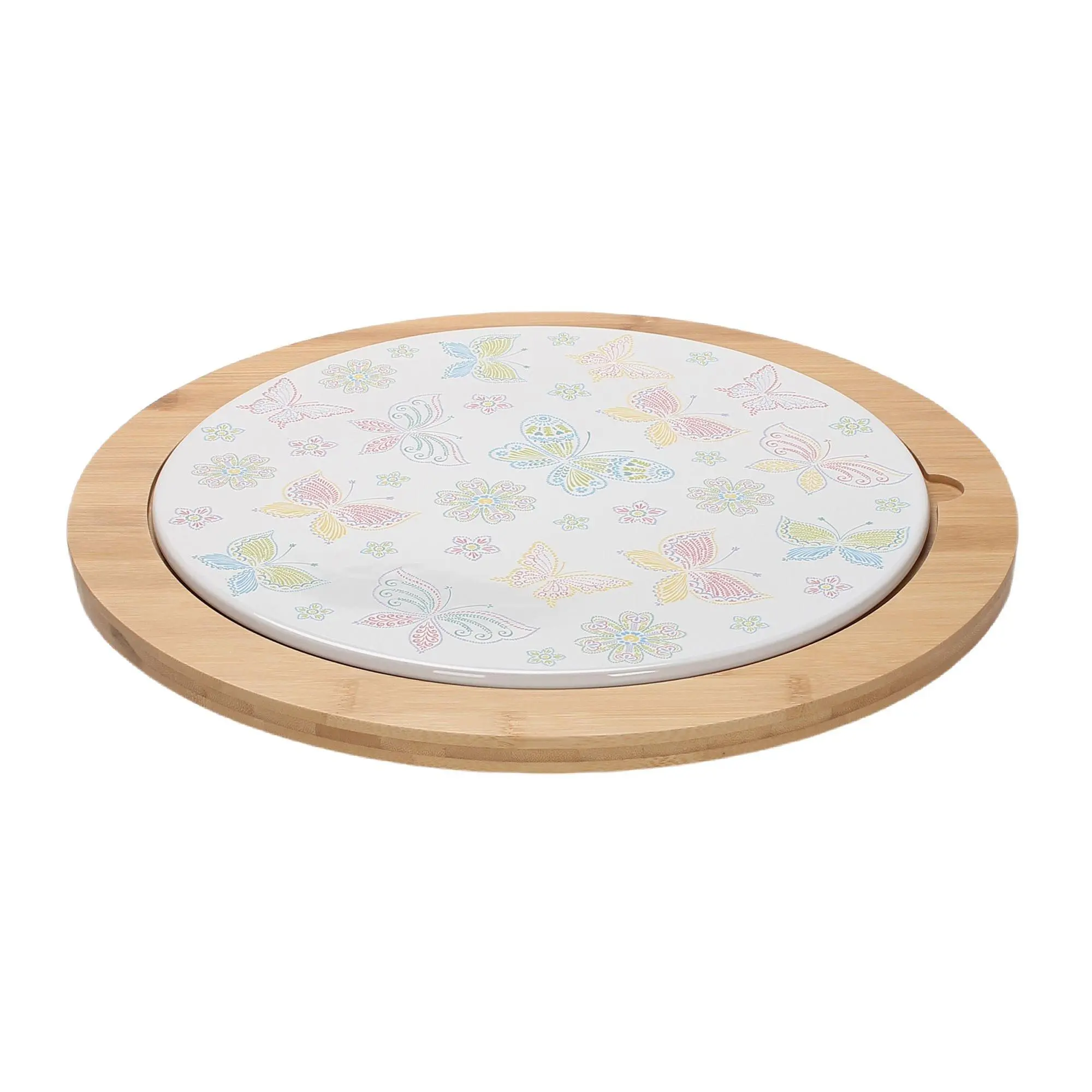 Temp-tations Seasonal 15" Lazy Susan with Stoneware Insert