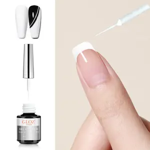 GLOZ Nail Art Liner Gel • Ultra-Fine Tip for Intricate Designs & Clean French Tips • Long Lasting, Low Odor & Smooth Application