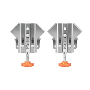 IMBOT Right Angle Clamp，2pcs Stainless Steel 90 Degree Right Angle Clamp with Adjustable Swing Jaw，corner clamps for woodworking，For Welding, Framing and DIY Woodworking