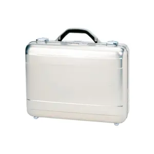 212 MAIN Men's Molded Aluminum Attache Case - Silver, Lockable, Expandable, 5x13x18 in., Lock
