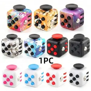 Colorful 6-Sided Finger Cube Dice, Novel Magic Die Toy, Anxiety Sensory Toy, Fidget Stress Relief, Kids and Adults Gift