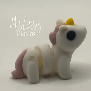 Baby Unicorn Flexi 3D Print Decor