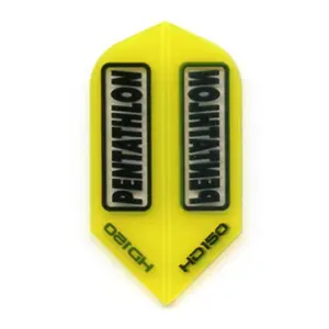 Pentathlon HD 150 Slim Yellow Flights, Yellow & Black Design, Compact and Lightweight