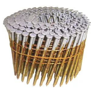 Metabo HPT 2006277 16-Deg Ring Shank Steel Framing Nails, 2-Wire Coil, Diamond Point, Full Round Head - 2700-Count Pack