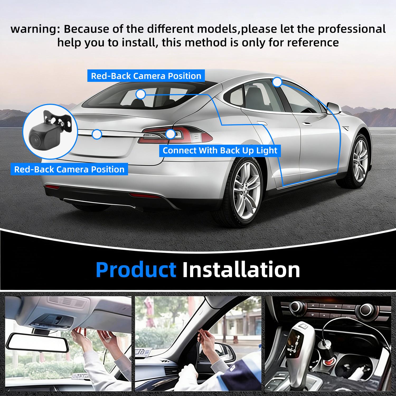 10" Mirror Dash Cam Front and Rear, 1080P Touch Screen Rearview Dual Camera for Car, Waterproof Backup Camera with Night Vision, Parking Assist & G-Sensor 10" Mirror Dash Cam Front and Rear, 1080P Touch Screen Rearview Dual Camera for Car, Waterproof Backup Camera with Night Vision, Parking Assist & G-Sensor