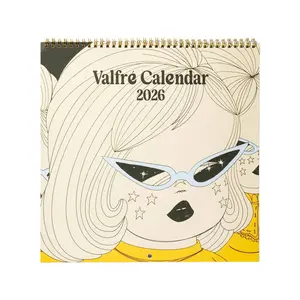 Valfre Calendar 2026 - Spiral Bound Calendar with 12 Original Artworks Custom Sticker Page 12.5" x 13" x 1" art by Ilse Valfre