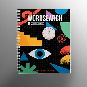 Wordsearch Spiral-Bound Puzzle Book, Brain-Boosting Relaxing Activity for Mental Challenge with Engaging Wordsearch Puzzles