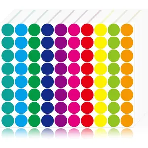 1400 count Colored Dot Stickers Round Color Coding Labels Polka Circle Dot Label Sticker for Office, Classroom, Yard , Garage (10 Colors, 3/4 inches)