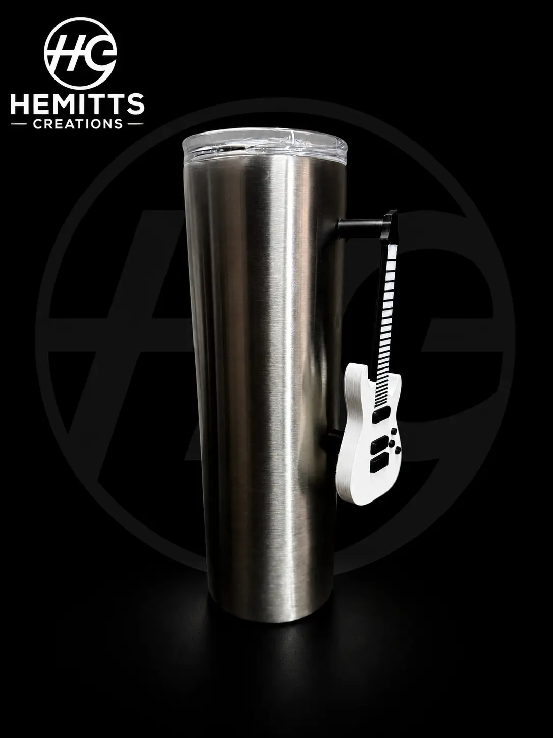 Guitar Tumbler Handle for Epoxy Tumblers | Music Cup Handle | Acoustic Guitar Handle | 3D Printed Tumbler Accessory | Music Lover Gift