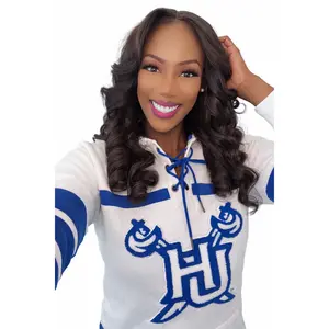 Hampton University White Hockey Hoodie