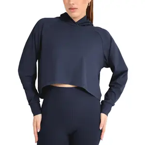 YITTY Active Women's UltraLuxe Cropped Hoodie – Soft Long Sleeve Sweatshirt, Lightweight, Activewear & Loungewear