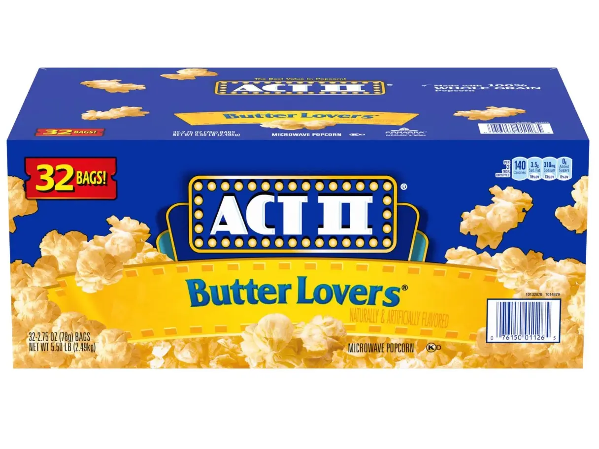 ACT II Butter Lovers Microwave Popcorn, 2.75 oz., 32 pk.